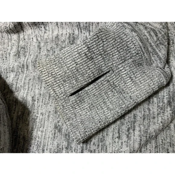 Athleta Cowl Sweatshirt Womens Heather Grey Long Sleeve Size S Thumb Holes - Picture 3 of 4